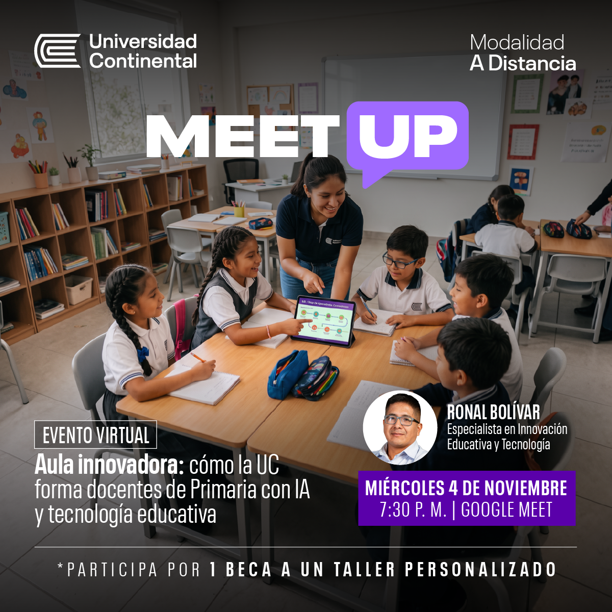 Charla Virtual: “Aula innovadora: cómo la UC forma docentes de Primaria con IA y tecnología educativa”