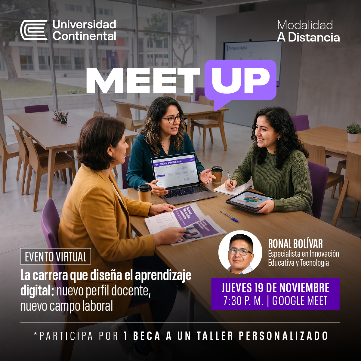 Charla Virtual: “La carrera que diseña el aprendizaje digital: nuevo perfil docente, nuevo campo laboral”