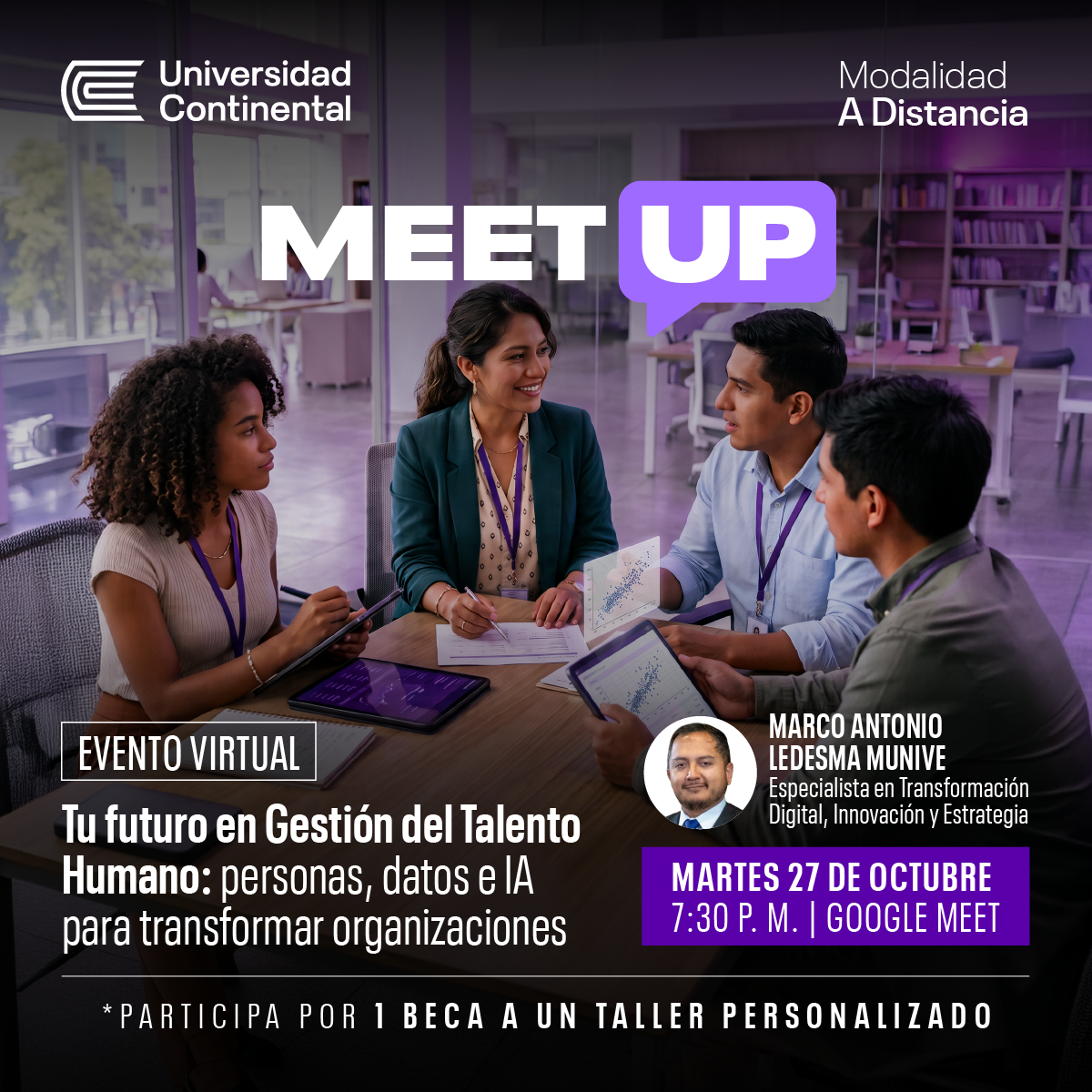 Charla Virtual: “Tu futuro en Gestión del Talento Humano: personas, datos e IA para transformar organizaciones”