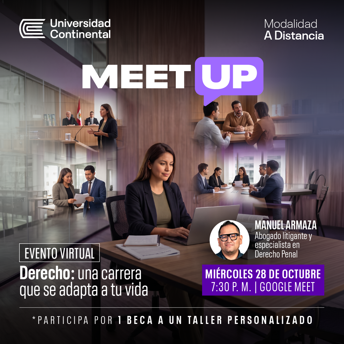 Charla Virtual: “Derecho: una carrera que se adapta a tu vida”