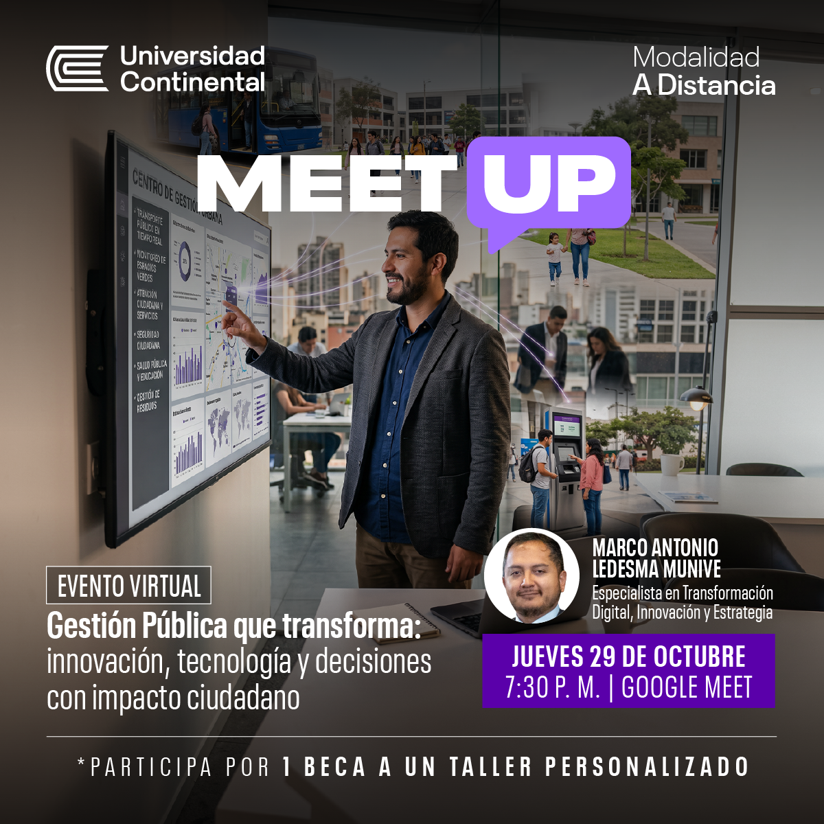 Charla Virtual: “Gestión Pública que transforma: innovación, tecnología y decisiones con impacto ciudadano”